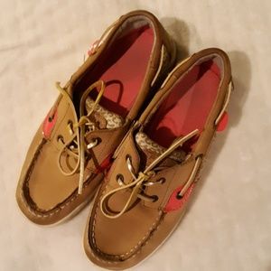 Girls Sperry shoe 4m leopard print